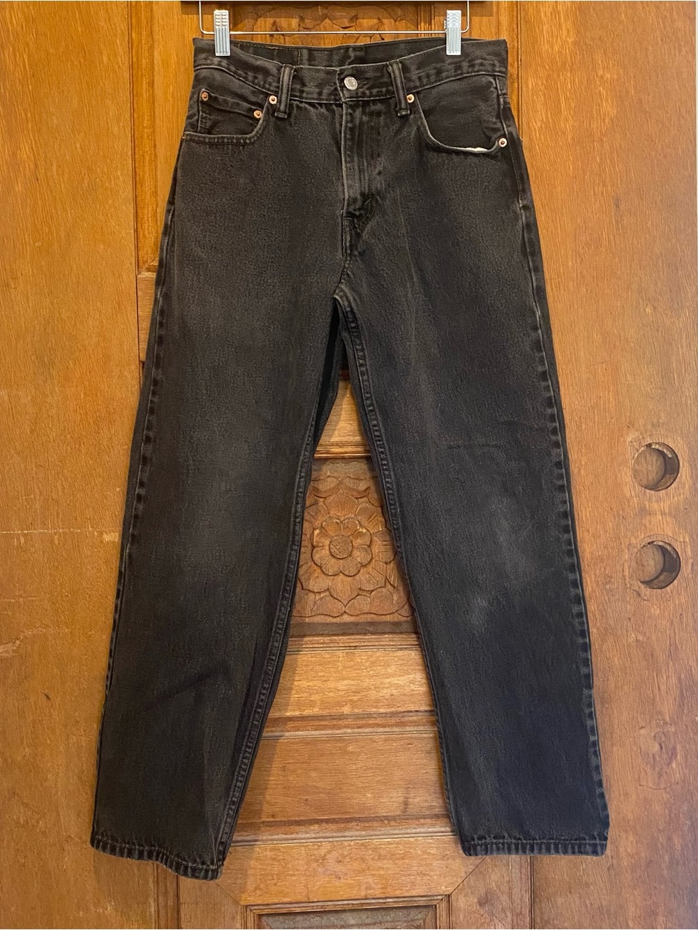 Levi 505 faded black denim Jean zip fly 29 waist